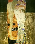 Gustav Klimt kvinnans tre aldrar, oil painting on canvas